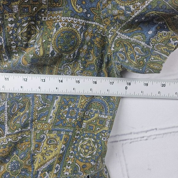 Vintage Dress Handmade Knee Length Midi Short Sleeve Womens M Pleated Zipper - Picture 12 of 15